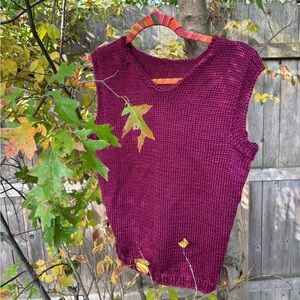 Vintage Purple V-Neck Sweater